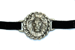 orgada's black fierce leono velvet choker on a white background